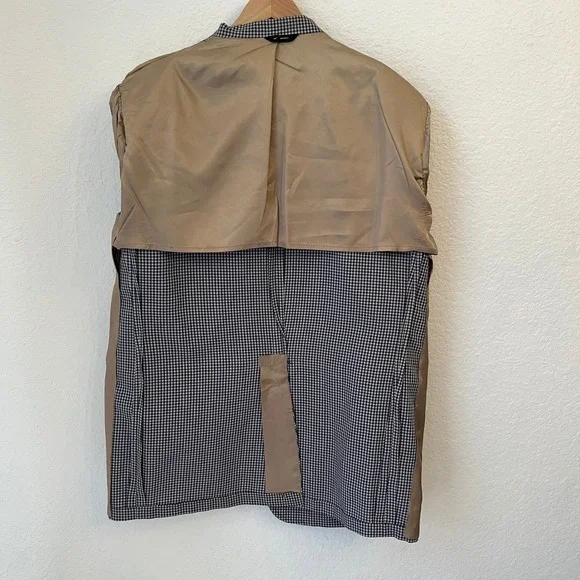 Vintage Orvis Gingham Check Blazer Mens 46R Navy Tan Sport Coat Union Made USA - Picture 10 of 16